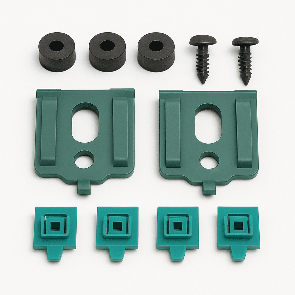 Montaggio cristallo kit clip d'arresto