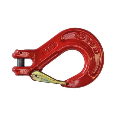 Gancio con testa a forcella elemento di sicurezza