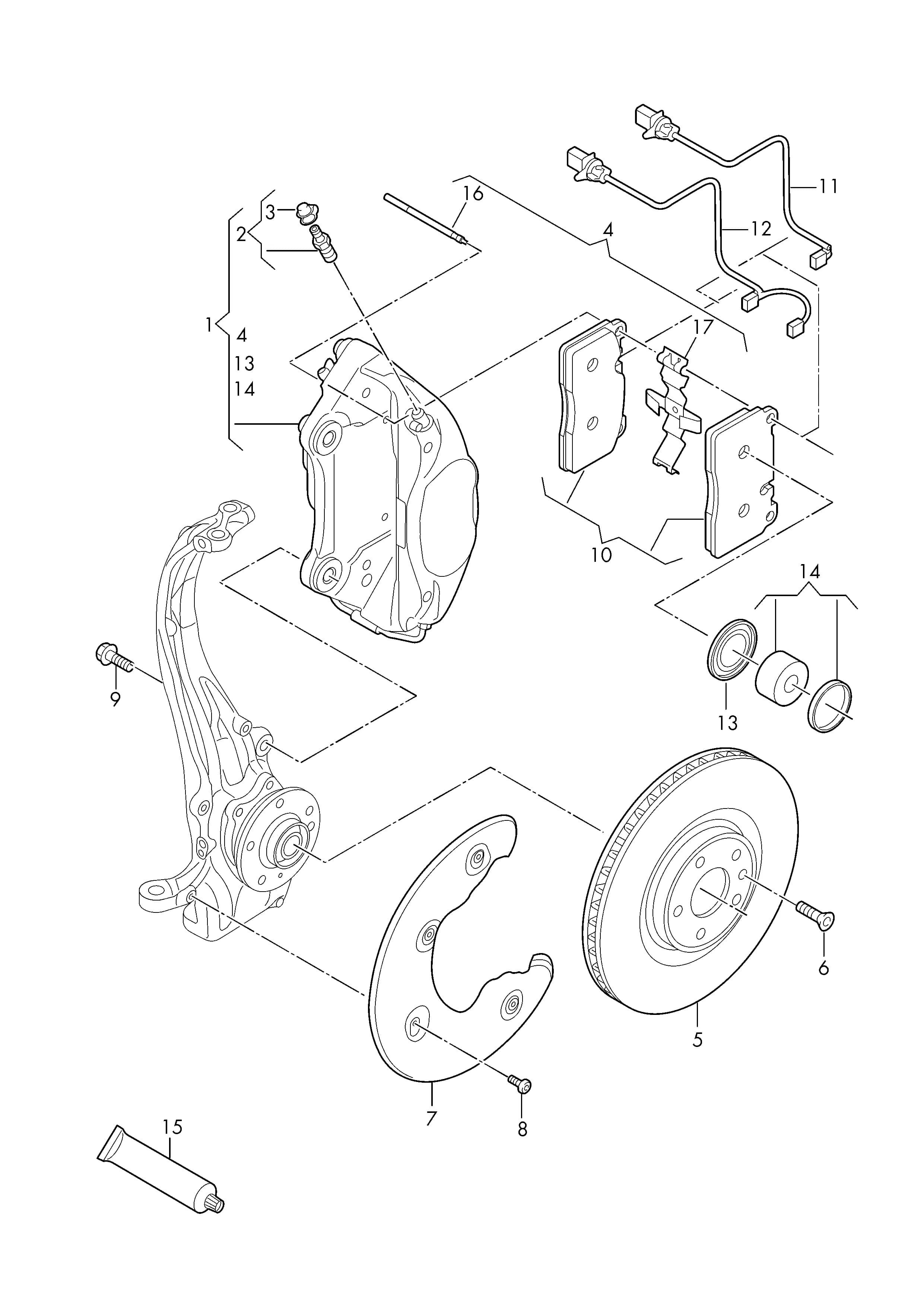 1 set of brake pads fordisk brake                     also use:8R0 615 121 AD             >> - 22.07.2013 — 2013 — Wheels, brakes › 61545