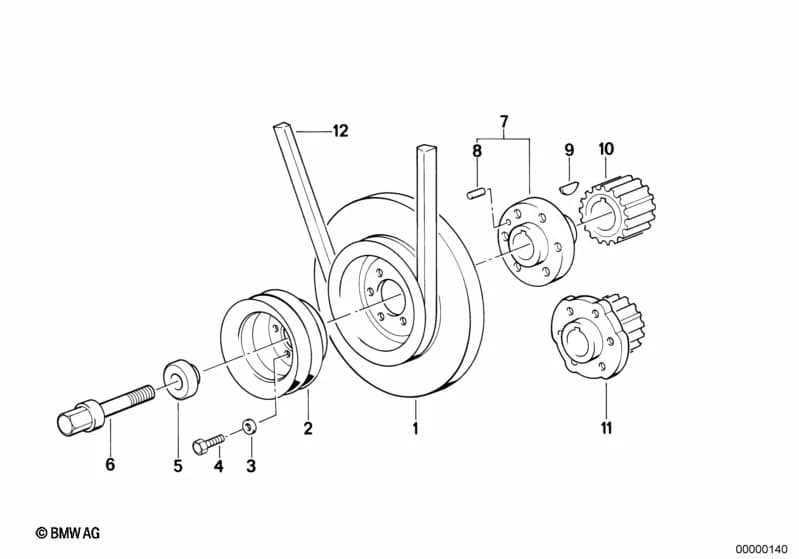 Fan belt — 5 5' E28 (1981–1986) — Belt Drive-Vibration Damper