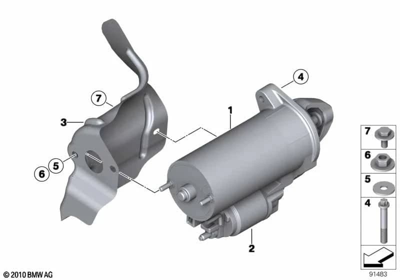 Starter — 7 7' E67 (2003–2005) — Starter