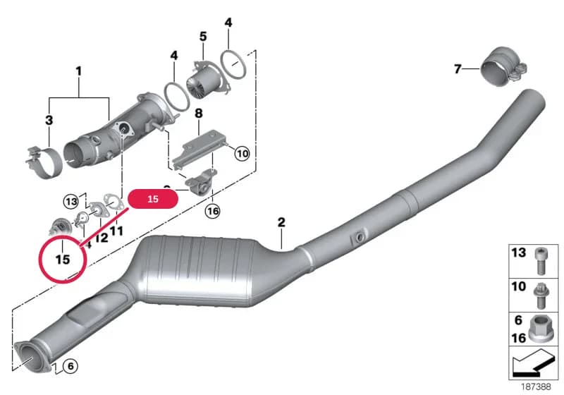 METERING UNIT — BMW X5 E70 LCI — 18 Exhaust system › 18_0973 Catalytic converter/front silencer