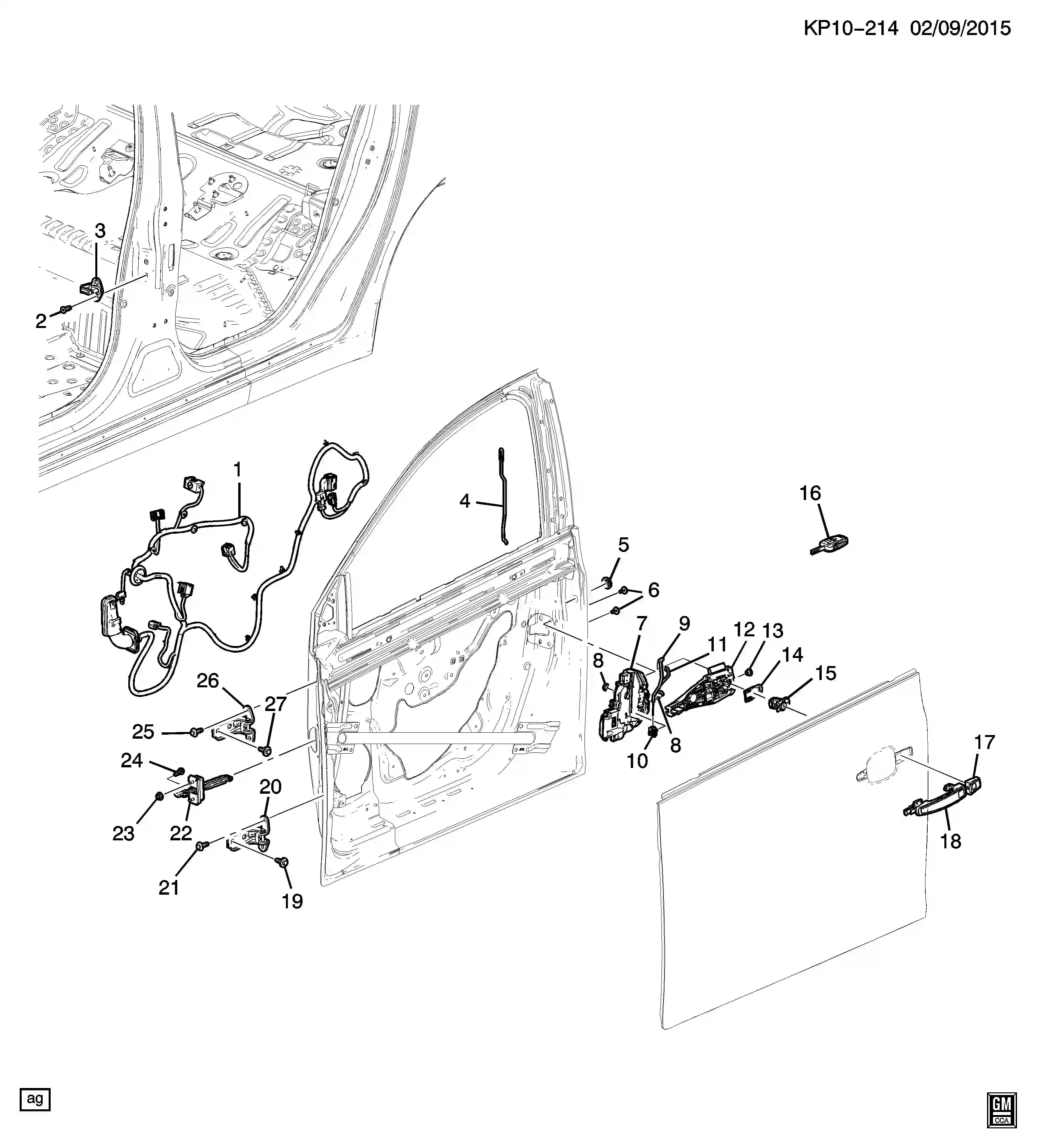 LATCH,FRT S/D(INCLS 8,10) — Lacetti Lacetti J200 (2003–2016) — DOOR HARDWARE/FRONT