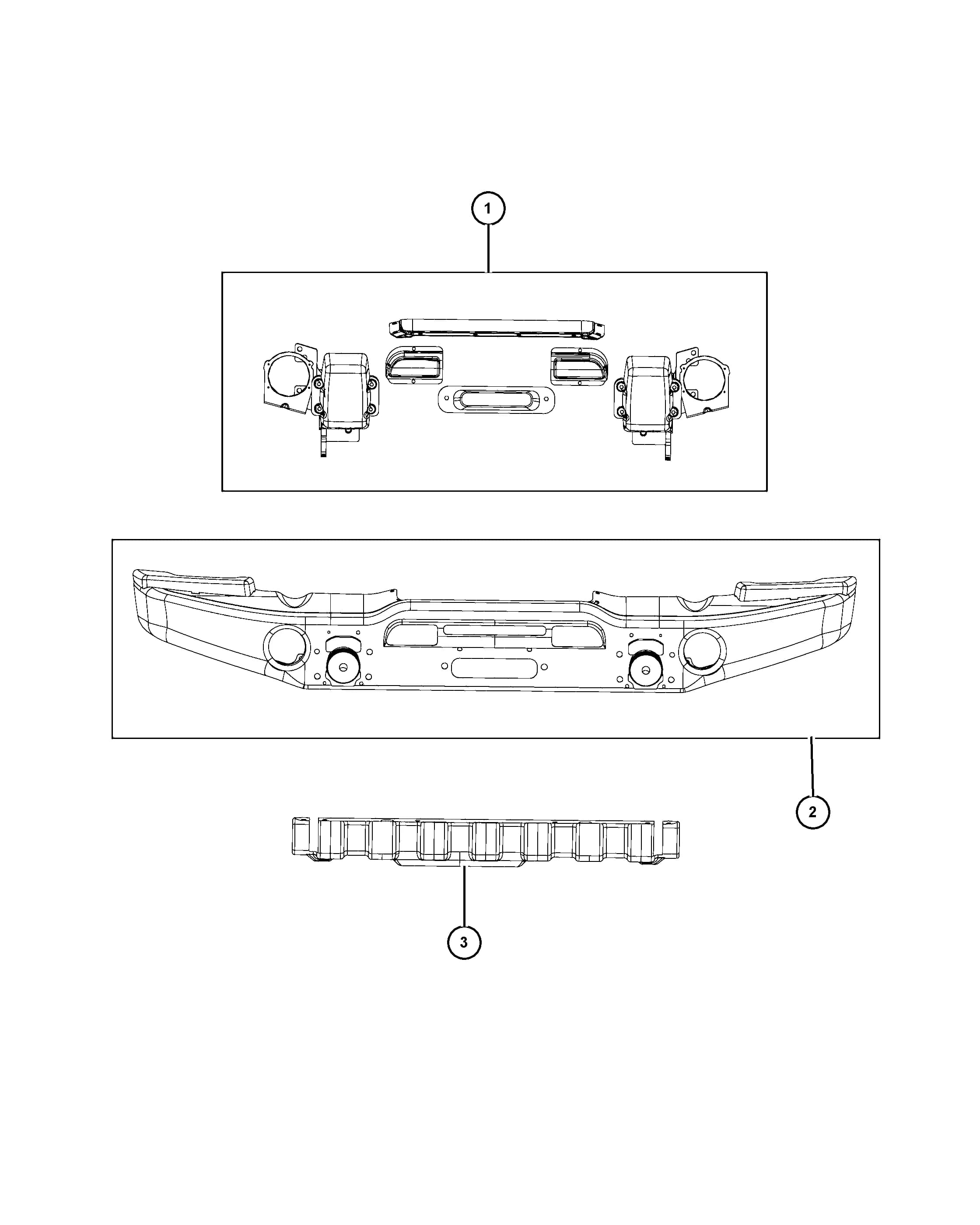 [ML5: MOPAR Winch-Capable HD Front Bumper] — 2017 JK - JEEP WRANGLER — 13 FRAME, BUMPER AND FASCIA › 05 225 BUMPER, [ML5]