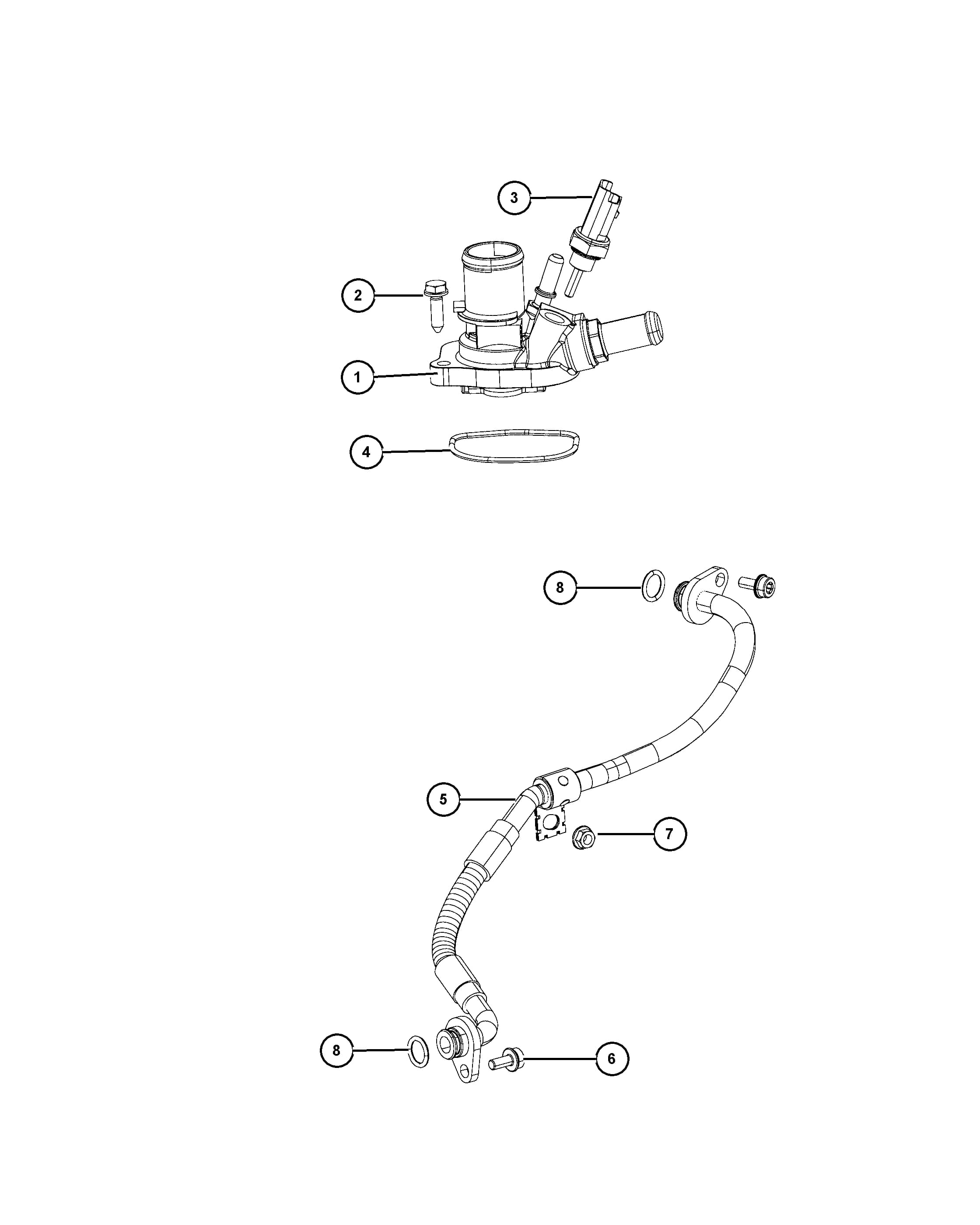 2017 BF - FIAT 500L — 7 COOLING › 07 250 THERMOSTAT AND RELATED PARTS