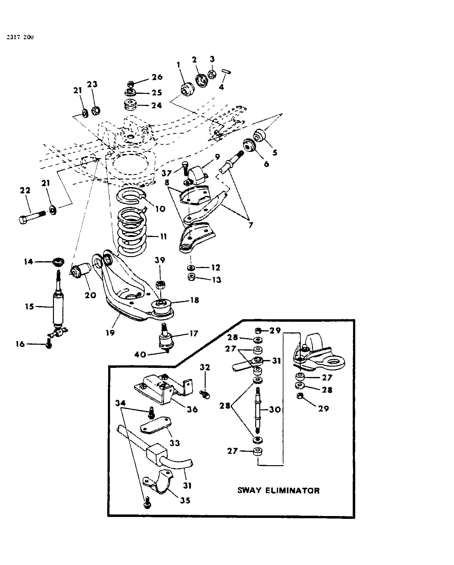 SHOCK ABSORBER, 1" DIA. — 1982 T -TRUCK (CANADA) — 17 REAR SUSPENSION › 02 2 ARM, COIL SPRING, SHOCK, SWAY BAR, FRONT SUSP. LOWER CONTROL, B1,2,3