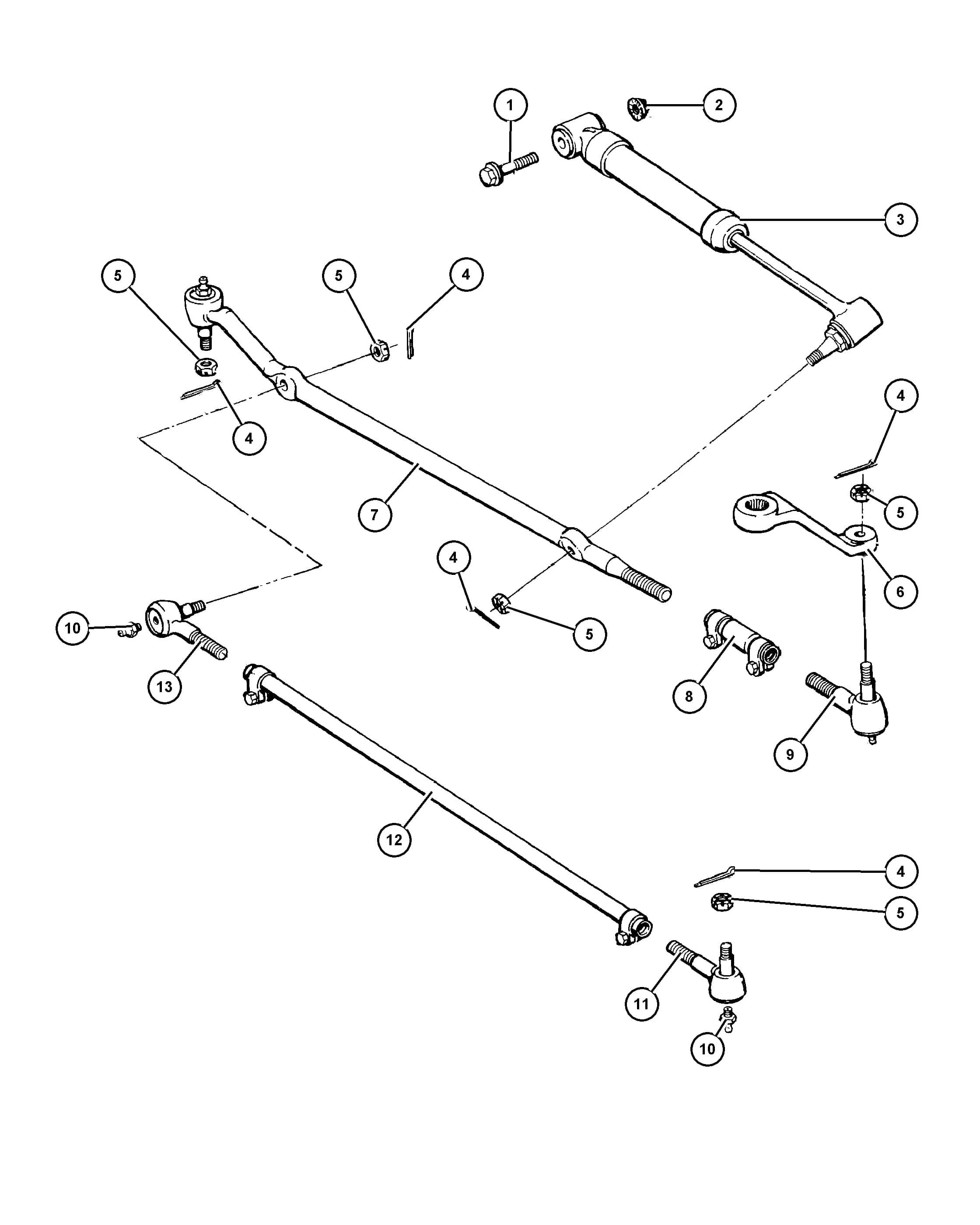 1999 XJ - JEEP CHEROKEE — 19 STEERING › 04 410 LINKAGE AND DAMPER
