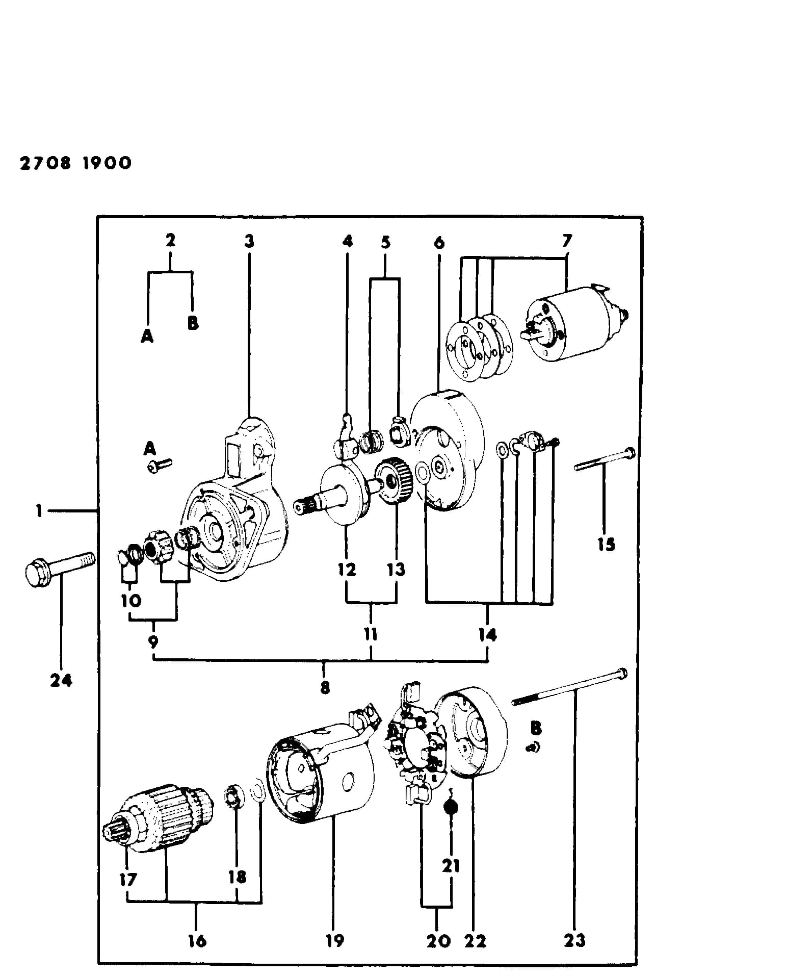 1982 I -IMPORT (US) — 8 ELECTRICAL › 19 19 STARTER, U-F-W ENGINE - AUTOMATIC TRANS.
