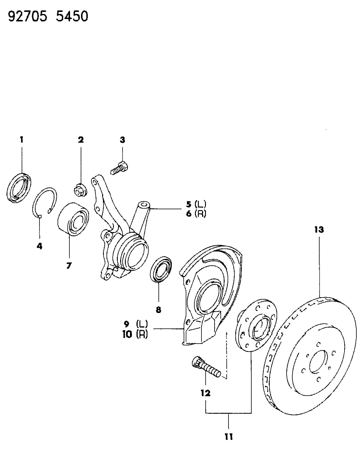 1993 I -IMPORT (CKD, EXPORT, MEXICO, US) — 5 BRAKES, SERVICE › 69 69 BRAKE, DISC, FRONT, LE 21,41-COLT, SUMMIT, 1993-94