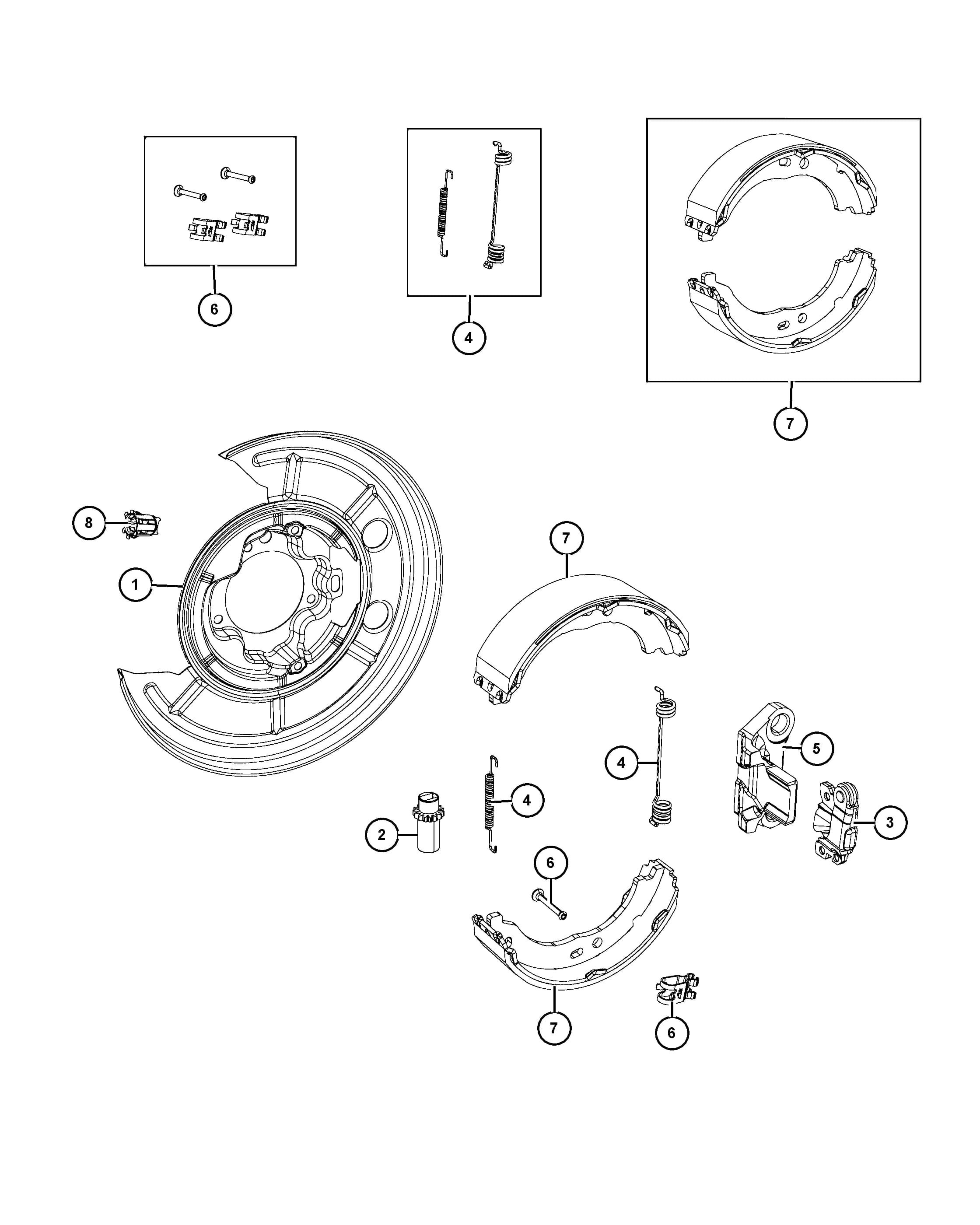 2017 VF - RAM PROMASTER — 5 BRAKES › 12 715 PARK BRAKE ASSEMBLY