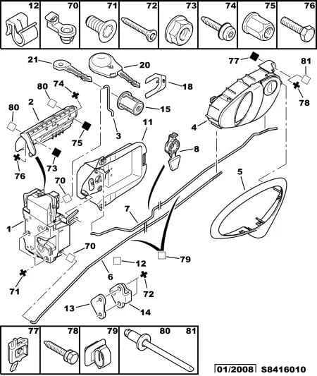 bodywork — front door control › FRONT HINGED SIDE DOOR CONTROL
