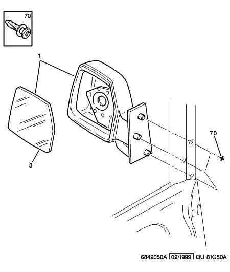bodywork — rear view mirrors › OUTSIDE REAR VIEW MIRROR DRIVER SIDE