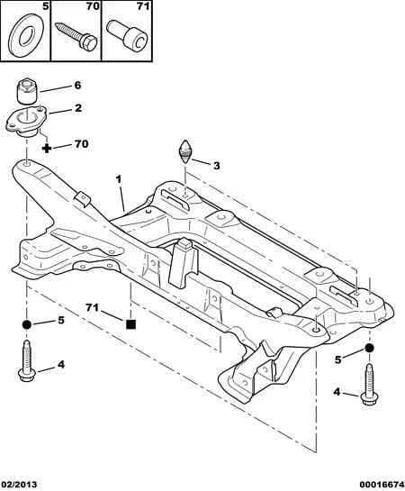 Until OPR 08190 — bodywork — subframe › FRONT CRADLE