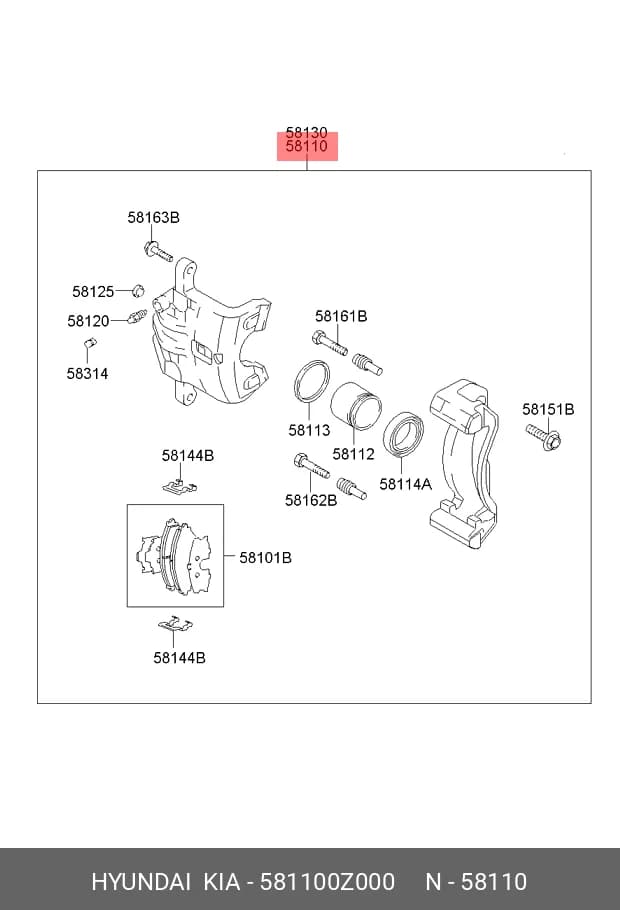 WHEEL CALLIPER ASSY — Caliper Assembly