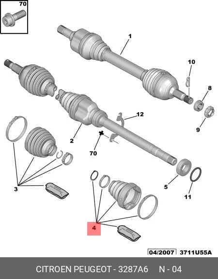 DRIVE SHAFT BOOT — Transmission &amp; Wheel