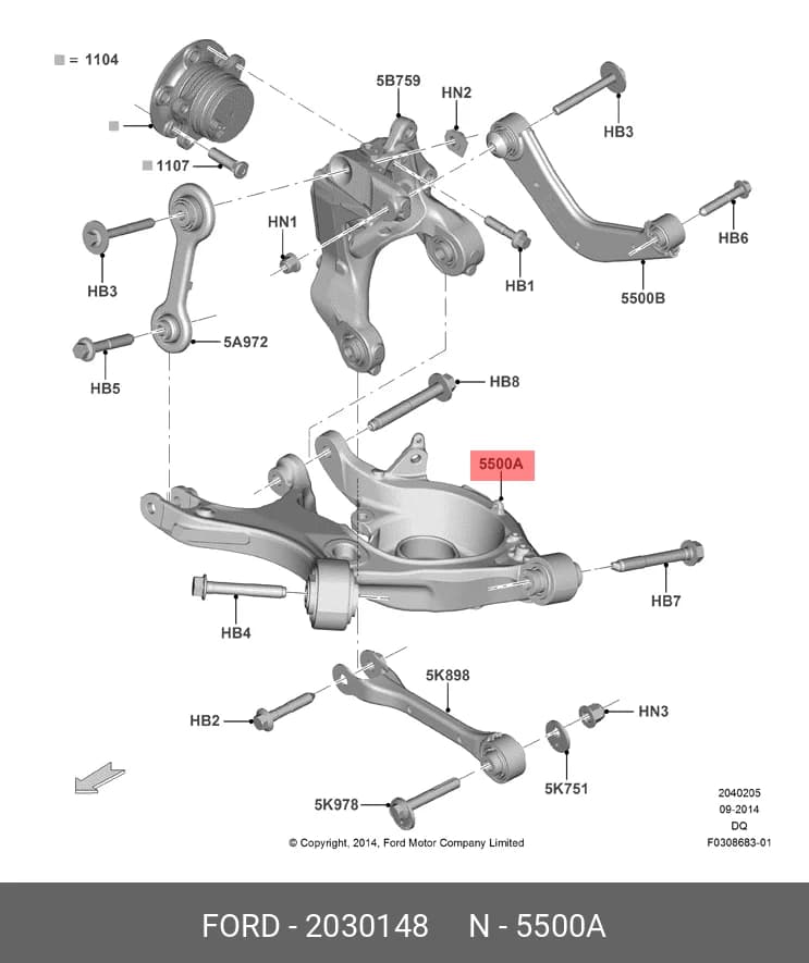 ARM ASSY, SUSPENSION — Suspension &amp; Frame