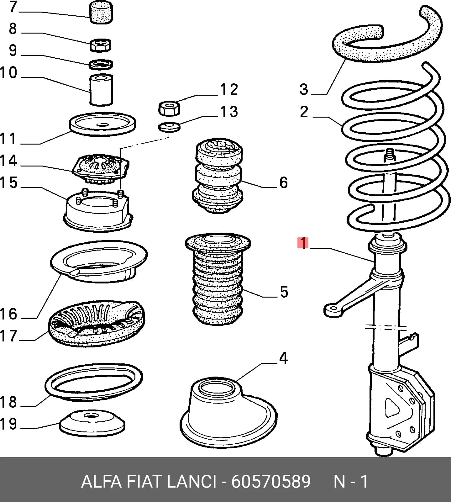 STRUT ASS~Y — Suspension &amp; Frame