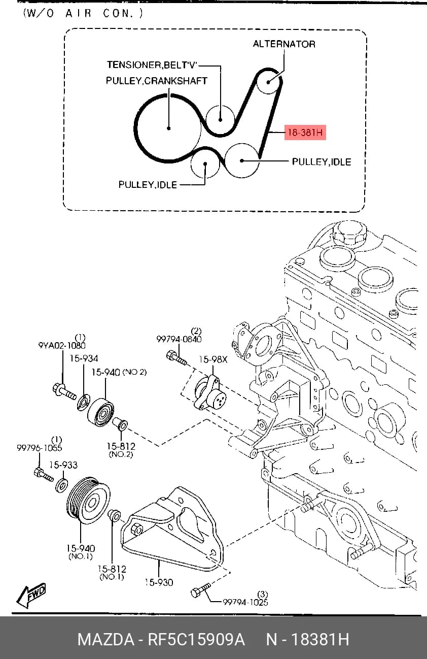 MULTIRIB BELT — Engine Compartment