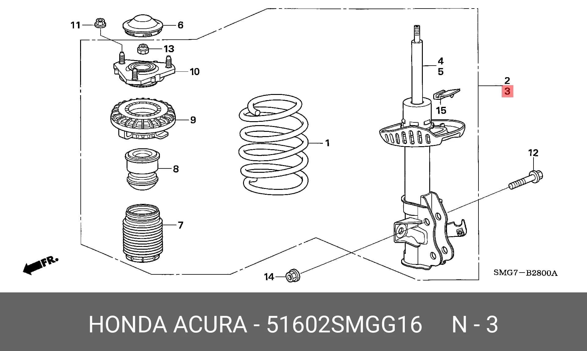 STRUT ASS~Y — Suspension &amp; Frame