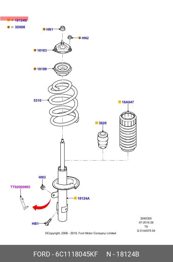 STRUT ASS~Y — Suspension &amp; Frame