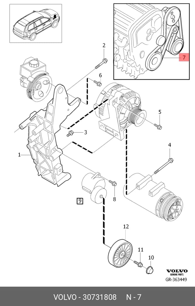 MULTIRIB BELT — Engine Compartment