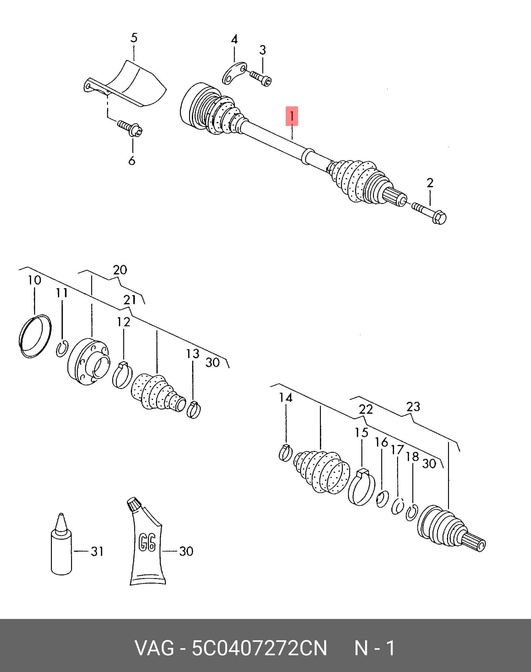 SHAFT ASSY — Transmission &amp; Wheel