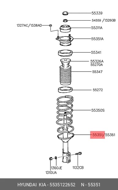 STRUT ASS~Y — Suspension &amp; Frame
