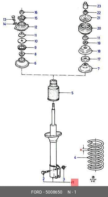 STRUT ASS~Y — Suspension &amp; Frame