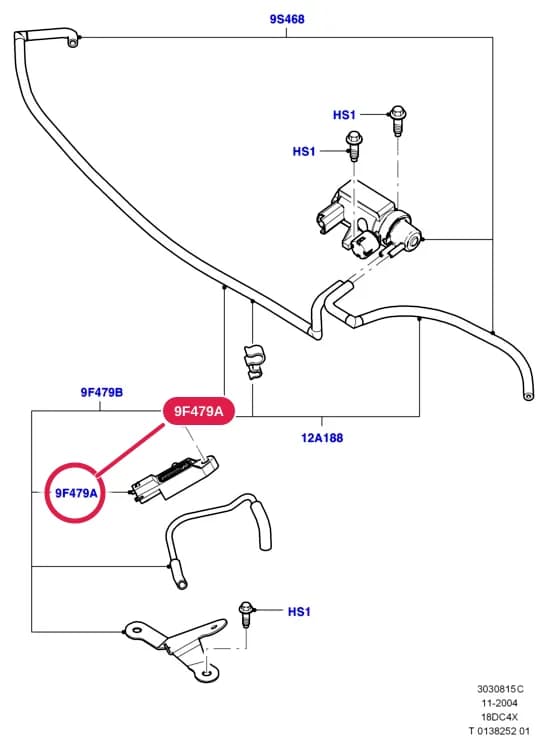 Sensor Asy – Manf Absolute Press; C-MAX 2007-2010 — 3 Powertrain — 30308 Powertrain.Engine Emissions › 3030815C Emission Control - Valves/Hoses; Lynx 1.8 Diesel; S-Max/Galaxy 2006-2015; Mondeo 2007-2014; Focus 04-08/Focus C-MAX 03-07; C-MAX 2007-2010; Focus 2008-; 1.8L Duratorq-TDCi