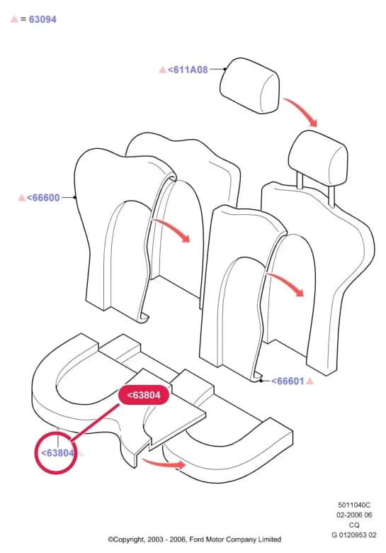 Cover Assy - Rear Seat Cushion; Vitro (Metallic); (+)"D"; MY-KA Edition SVP; Seat Covers - VP Leather — 5 Body And Paint — 50110 Body And Paint.Seats And Related Parts › 5011040C Rear Seat Covers