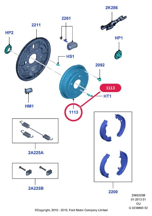 2 Chassis — 20602 Chassis.Front & Rear Brake Drums › 2060205B Rear Drum Brakes