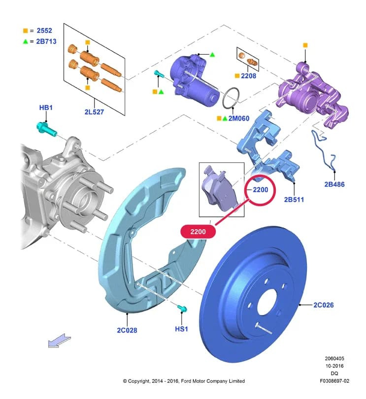 2 Chassis — 20604 Chassis.Rear Brake Discs & Caliper › 2060405 Rear Brake Discs And Calipers
