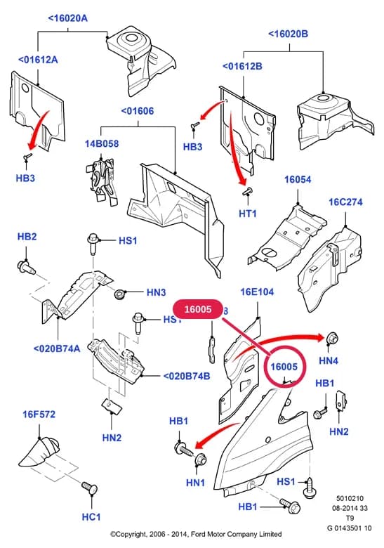 Fender Assy - Front; Less Aperture For Side Flasher Lamp; RH — 5 Body And Paint — 50102 Body And Paint.Front Body System › 5010210 Dash Panel And Front Fenders