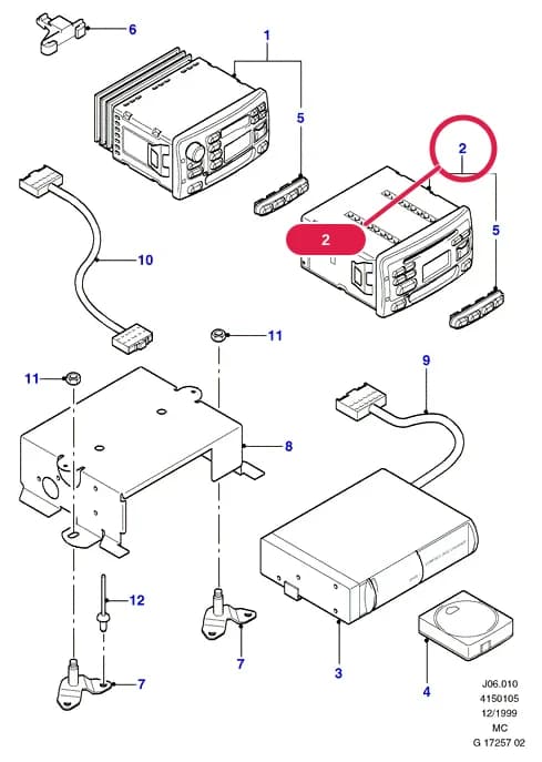 Radio With CD Player; 6000 — J Electrical System — J06 Electrical System.Audio System & Related Parts › J06010 Audio Equipment - Original Fit