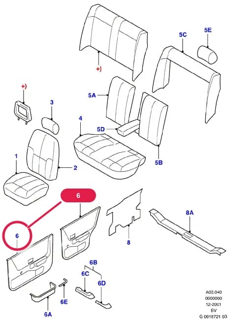 Trim Assy - Front Door; RH; Steel Grey 83; E/GB — BVA Escort/Orion/Focus — BVA03 Escort/Orion/Focus.Orion 0783-0890 › BVA03040 Ghia/Equipe; Trim