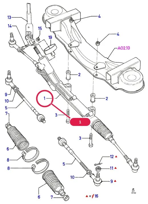 Gear - Rack And Pinion Steering; Exchange Part (Re-Manufactured); RHD — H Steering Gear - Gear Change — H02 Steering Gear - Gear Change.Steering Systems › H02020 Power Steering