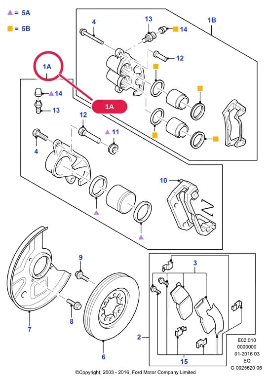 Caliper Assy - Brake - Less Pads; RH; LHD 2WD; Manual Transmission; With Improved Attitude/Ride Height — E Brakes - Brake Pipes - Wheels — E02 Brakes - Brake Pipes - Wheels.Front Brakes › E02010 Front Brakes