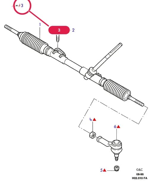 Kit - Steering Gear Tie Rod Repair; RH — H Steering Gear - Gear Change — H02 Steering Gear - Gear Change.Steering Systems › H02010 Manual Steering