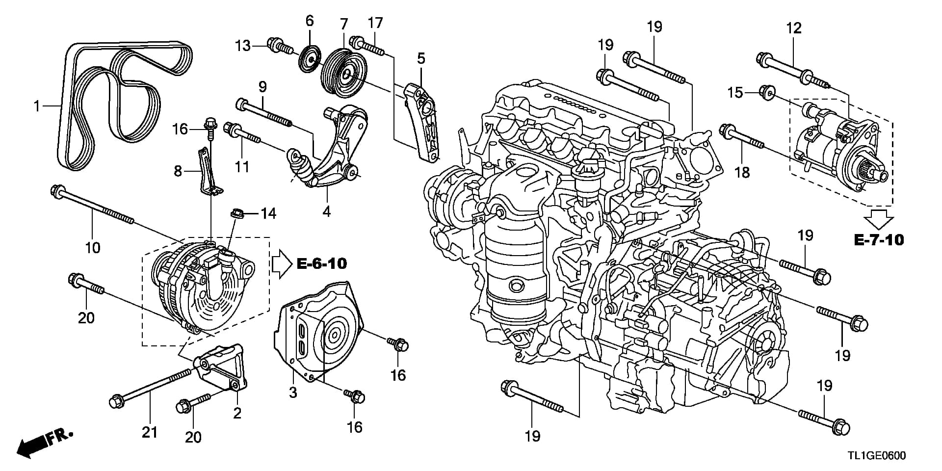 Germany (KG):5AT 2.0 EXECUTIVE — ENGINE › E-6 ALTERNATOR BRACKET/TENSIO NER(2.0L)