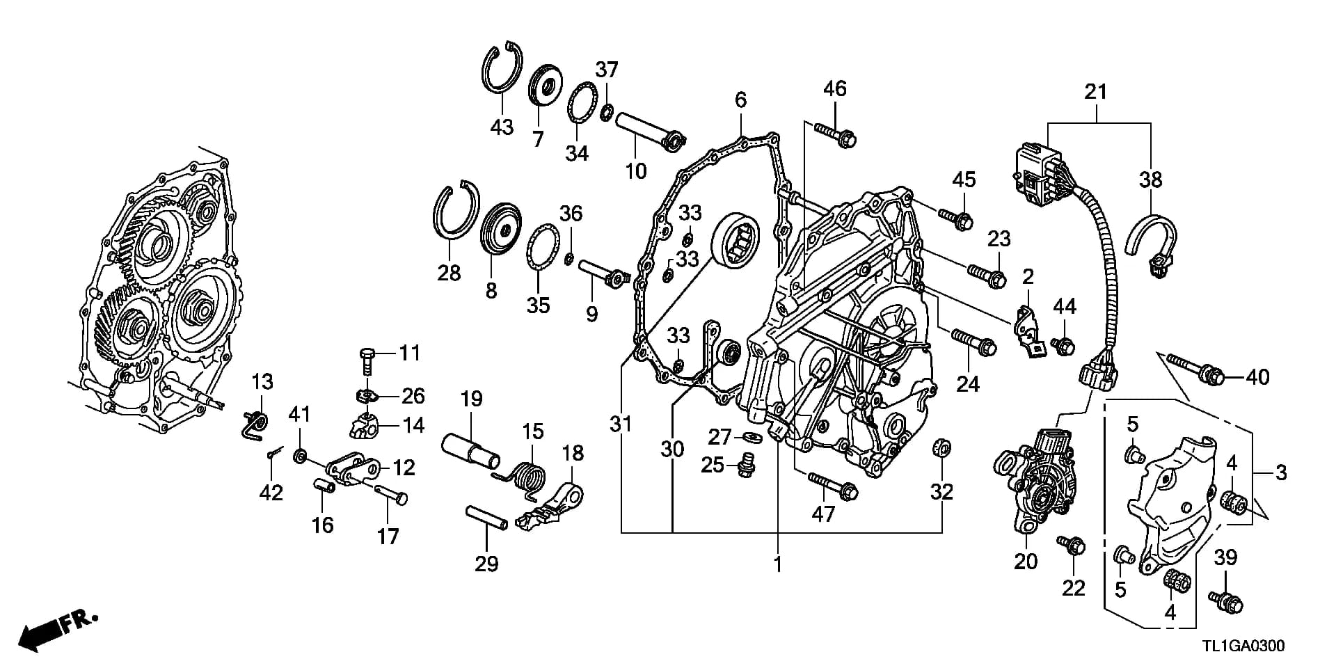Car Manufacturer: JAPAN — Germany (KG):5AT 2.0 S — TRANSMISSION › ATM-3 L. SIDE COVER