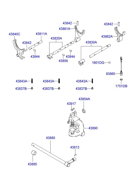 SWITCH ASSY-BACK UP LAMP — Atos Atos Prime (1999–2003) — Gear shift control
