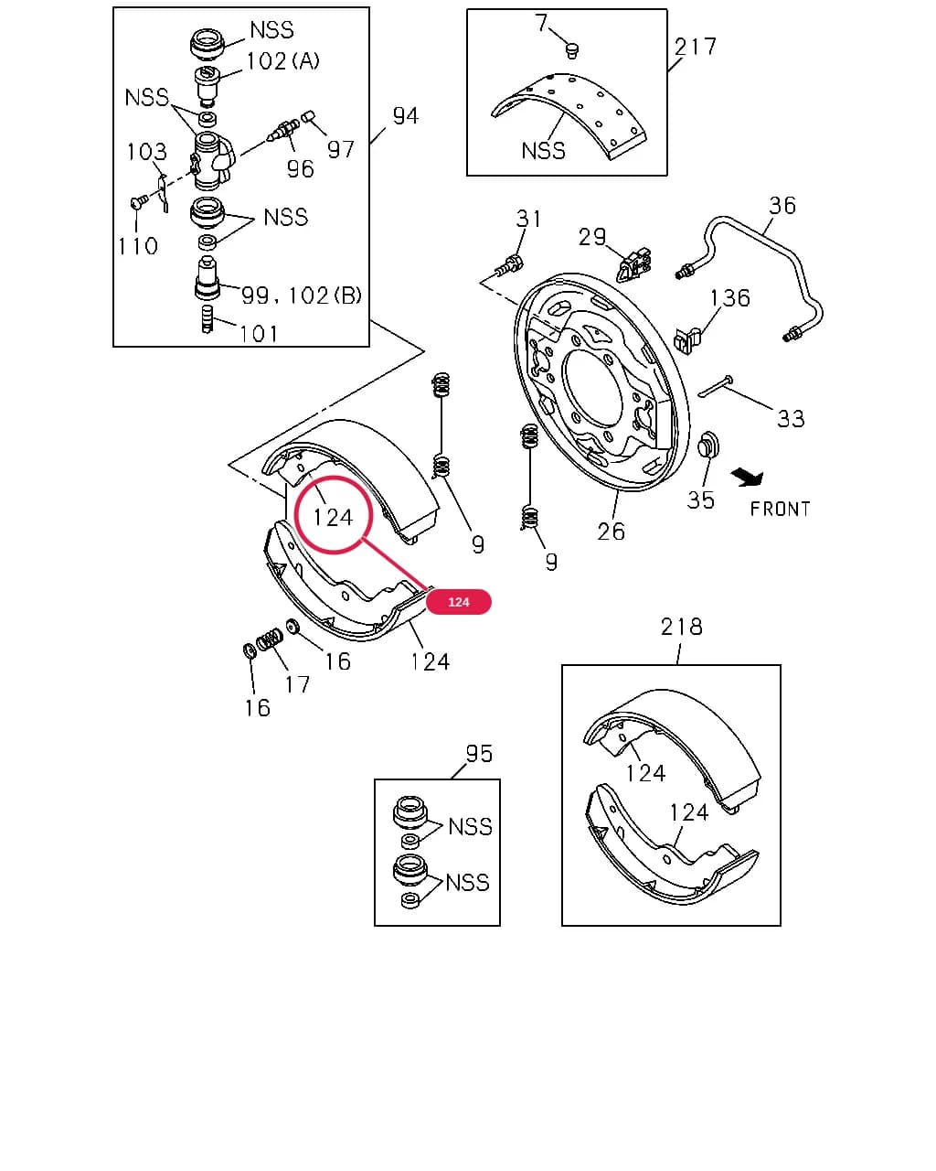 05.017 SHOE ASM; BRK,RR — 50701 - NPS-RHD     94 - — 3 - Brakes, Brake System › 3-05 - REAR WHEEL BRAKE