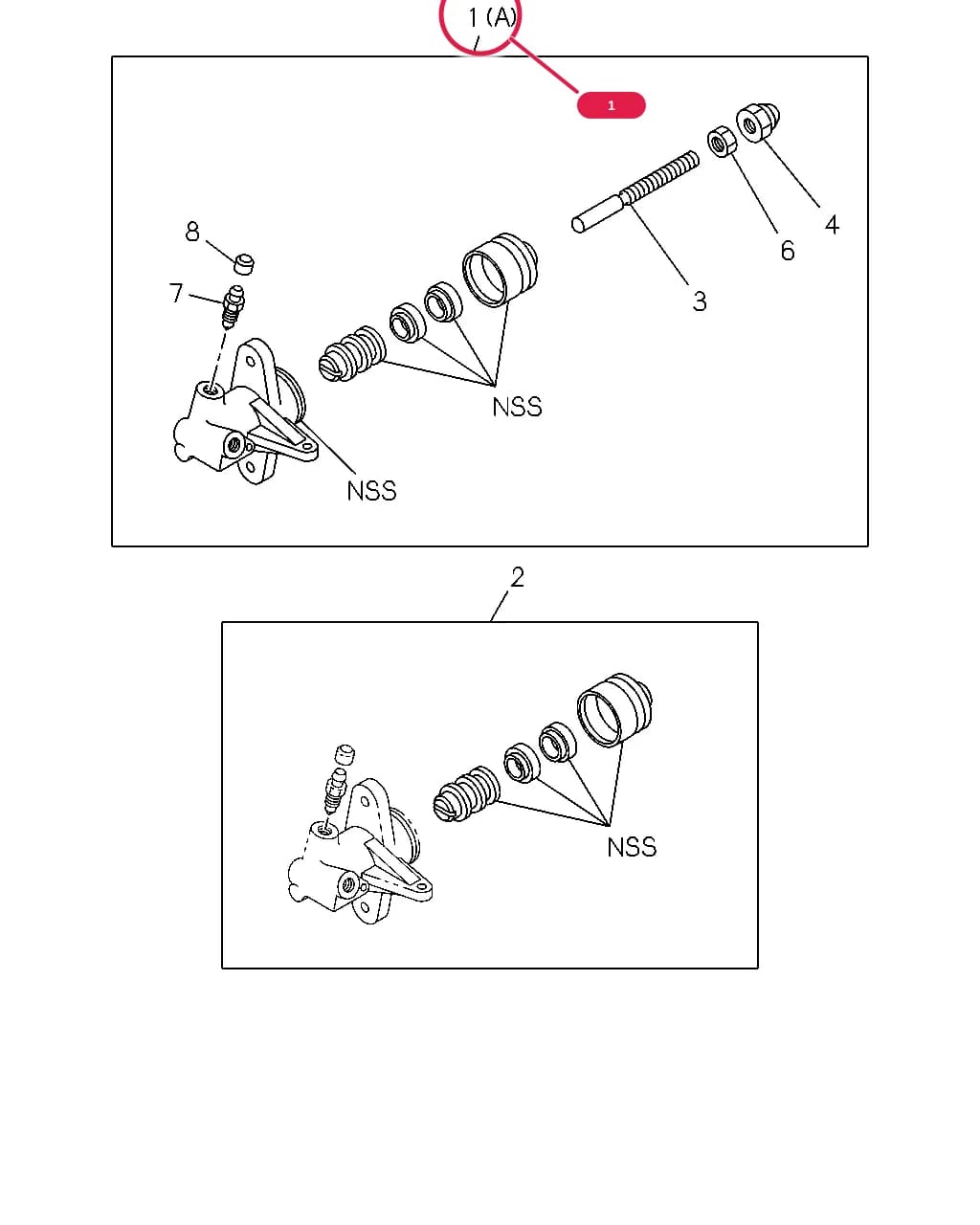 00.780 CYLINDER; SLAVE,CLU — 51147 - NLR/NMR 55,85(LHD)     08 - 10 — 2 - Clutch, Transmission, Trans Axle › 2-06 - CLUTCH SLAVE CYLINDER