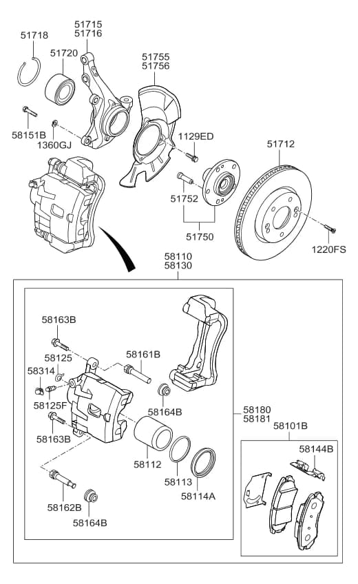 BEARING-FRONT WHEEL HUB — Soul Soul AM (2008–2024) — PTO assembly