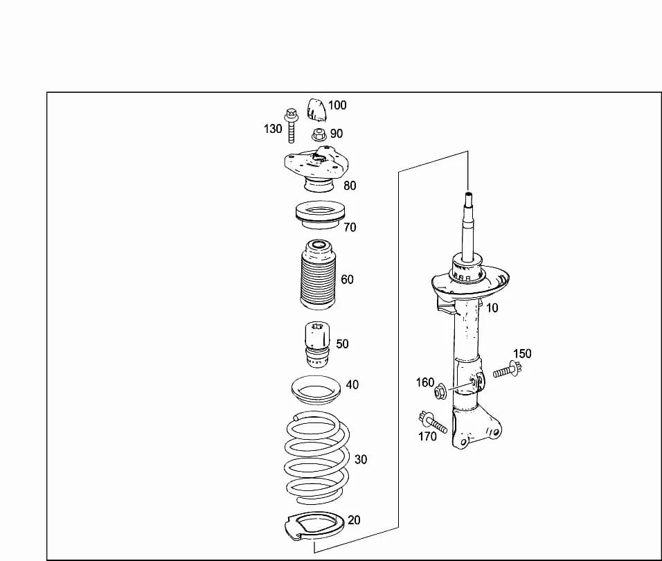 207.465 — 32 SPRINGS, SUSPENSION AND HYDRAULIC SYSTEM › 054 SPRING STRUT AND SPRING STRUT MOUNTING FRONT