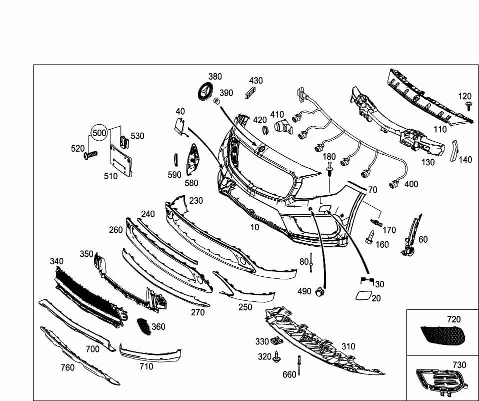 SUPPORTBUMPER COVER AT BOTTOM-772+804/-772+805/-772+806/-772+807 — 156.912 — 88 ATTACHMENT PARTS › 030 FRONT BUMPER