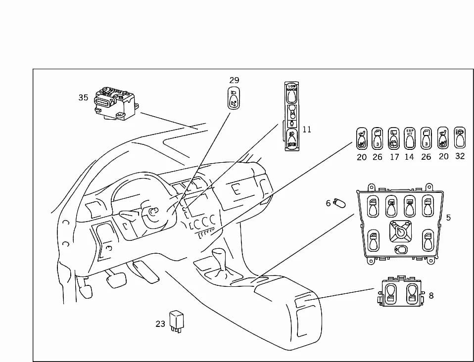 SWITCHReplaced by A  1638203010Footnotes: Array — 163.136 — 82 ELECTRICAL SYSTEM › 030 SWITCH