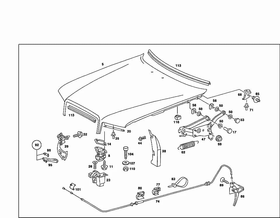 126.039 — 88 ATTACHMENT PARTS › 120 ENGINE HOOD
