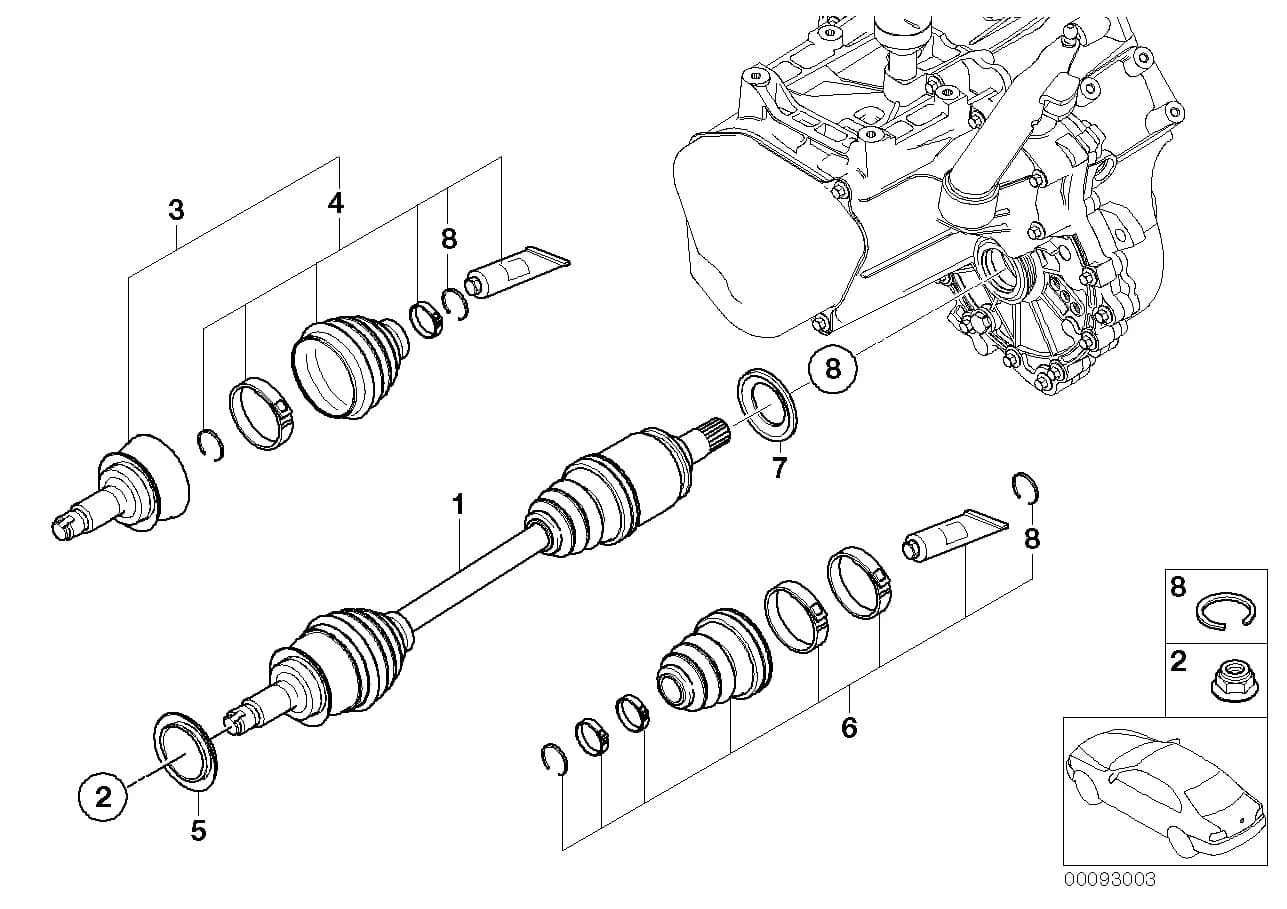 ECE — 31 Front Axle › 31_0621 Output shaft front left