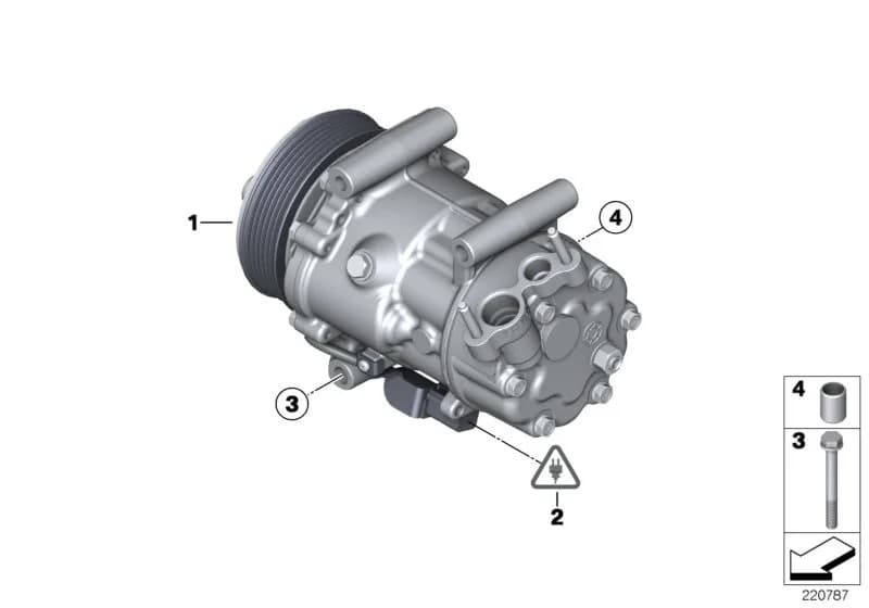 ECE — 64 Heater and Air Conditioning › 64_1537 RP air conditioning compressor